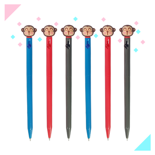 원숭이 캐릭터 볼노크 니들펜 0.7mm