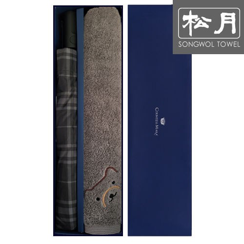 송월 SW 2단 뉴모던체크 우산1p+빼꼼90 타올 190g 1p