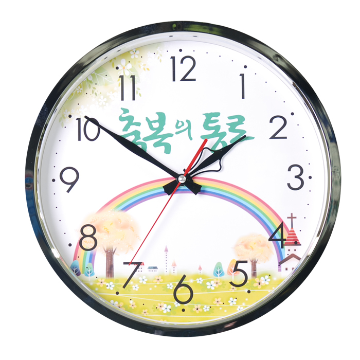 TS-300-5 크롬벽시계(무소음)
