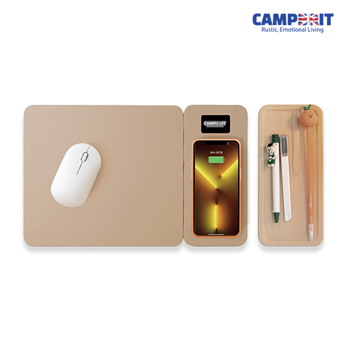 캠브리트 무선충전 마우스패드 3in1 분리형 LED white Light (홍보의여왕)