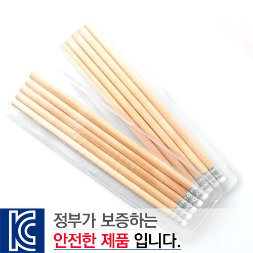 투명사각·원목나무연필5p세트