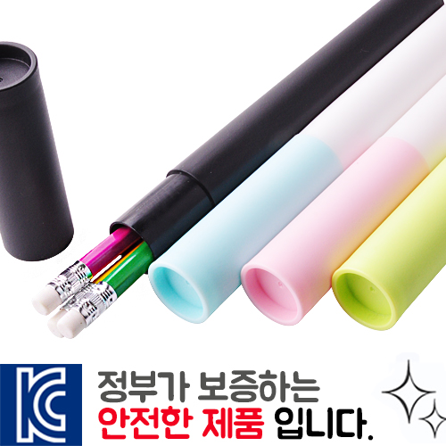 인젝션 육각지우개연필 3p 바닐라원통세트