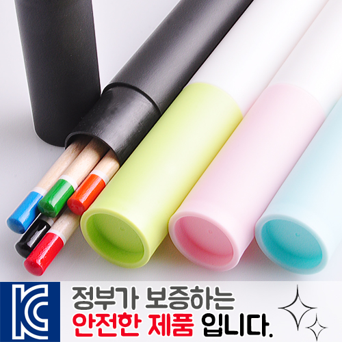 원목컬러미두연필5P [바닐라원통케이스]