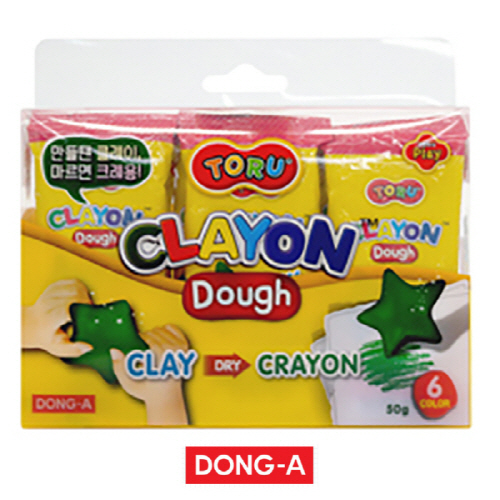 동아 토루 클레이온도우 6색세트 (국산)