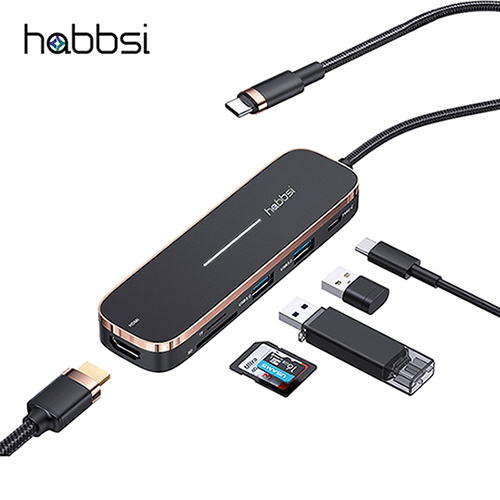햅시 6in1 100W PD충전 USB-C 멀티 허브 YMH7ULTRA