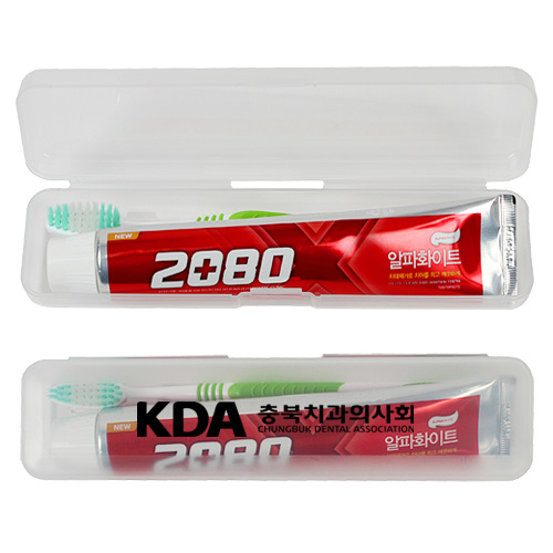 애경 덴탈크리닉 2080 오리지날 알파화이트 90 치약칫솔 여행세트 3종