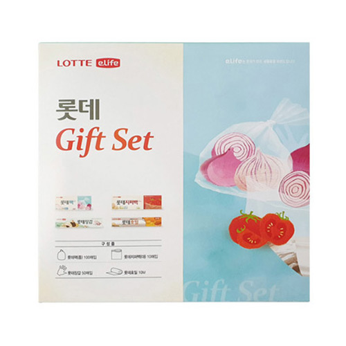 롯데 eLife 기프트세트 실속형 (팩+지퍼백+장갑+호일)