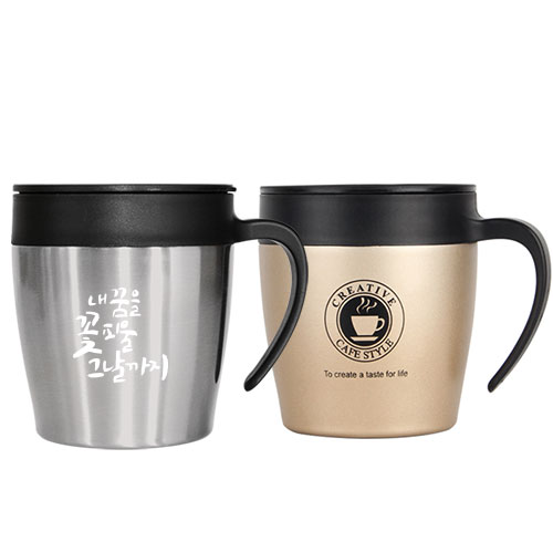 손잡이 스텐머그 330ml