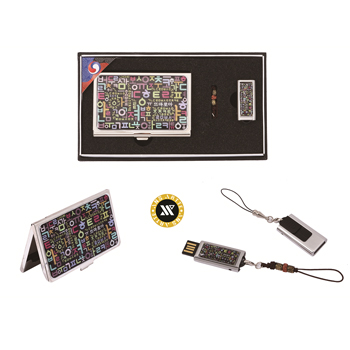 한글자모음자개명함+한글자모음자개USB(8GB~64GB)
