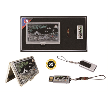 채색송학자개명함+채색송학자개USB(8GB~64GB)