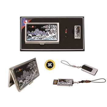 백호자개명함+백호자개USB(8GB~64GB)