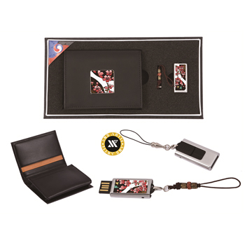 뉴매화문자개가죽명함지갑+뉴매화문자개USB(8GB~64GB)