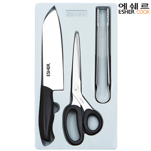 주방 고급가위+식도+집게