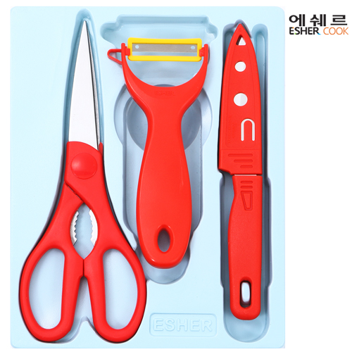 주방편한가위+프레쉬야채칼+과도