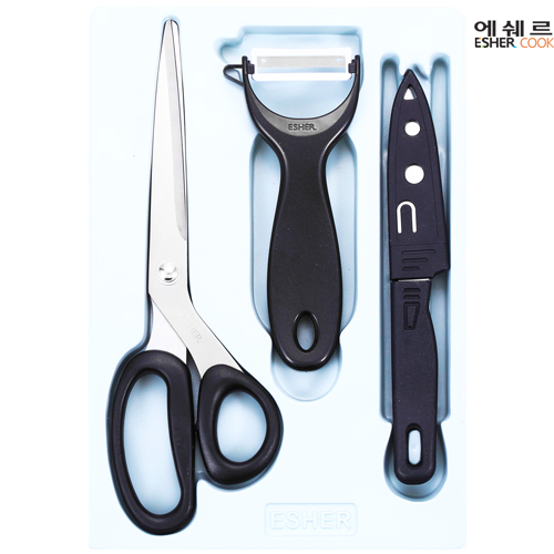 주방 고급가위+프레쉬야채칼+과도