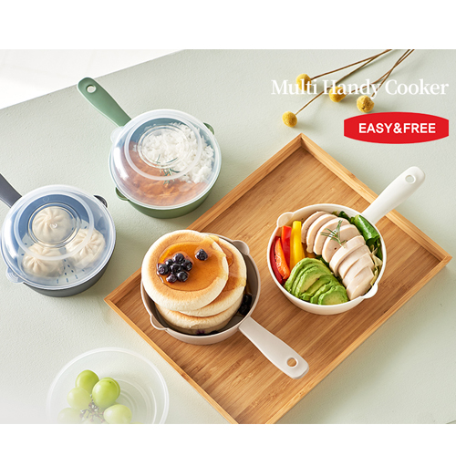 이지앤프리 핸디쿠커5호 전자렌지용 돔뚜껑 찜용기 4P세