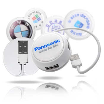 플라이토 원형 USB 허브 4포트 JS-D08