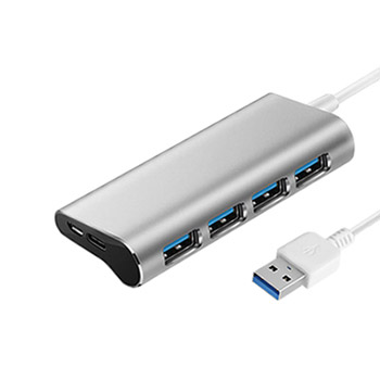 4in1 고속전송 알루미늄 USB 3.0 허브 sy-294 실버