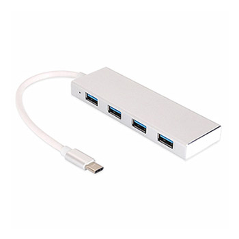 고강도 알루미늄 C타입 USB 3.0 4포트 허브 sy-052h 실버