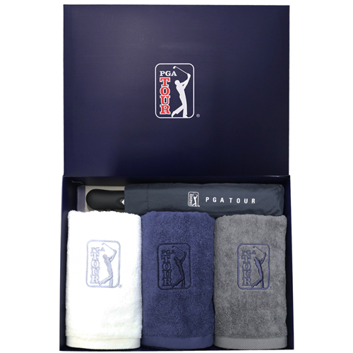 PGA 3단70완자무지+190g호텔타올 3P 세트(소)