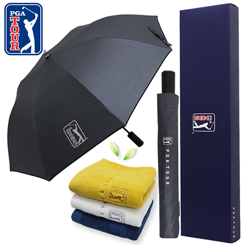 PGA 2단자동 블랙메탈+170g면사타올 세트