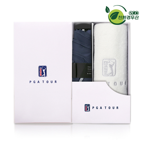 PGA 친환경그린 3단수동 사각스키니 우산+150g면사