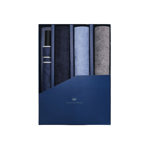 송월 타올우산 선물세트 (땡큐타올 190g 3P+2단폰지바이어스우산 1P