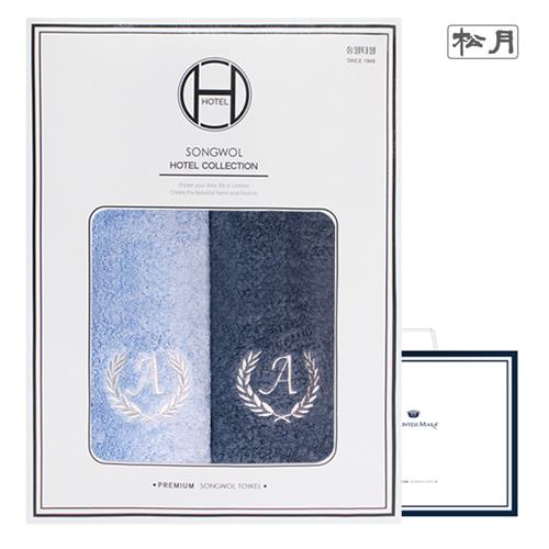 송월 항균 에이스 180g 2매 선물세트 (쇼핑백)