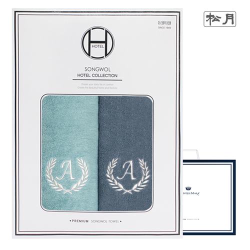 송월 항균 에이스 150g 2매 선물세트 (쇼핑백)