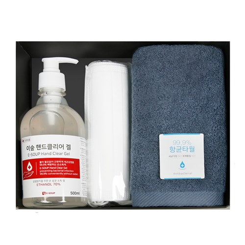 송월 S-케어 선물세트(항균 150g 타올 1p + 이숲 핸드클리어 겔 500ml 1p + 마스크 10p)