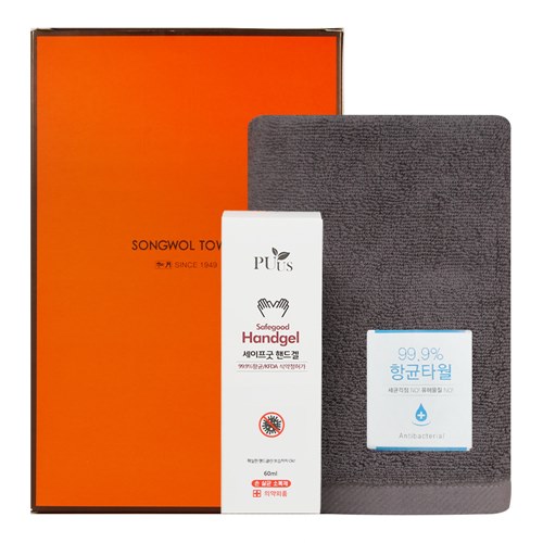송월 S-케어 선물세트 (항균타올 150g 1p + 헨드겔 100ml 1