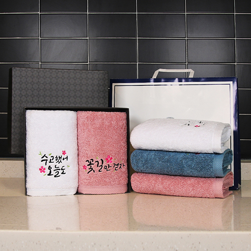 송월타올 럭키 180g 코마40수 2P세트+쇼핑백 (블