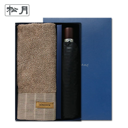 송월 타올우산선물세트(뉴명품195g 1+SW 3단블럭완자1)