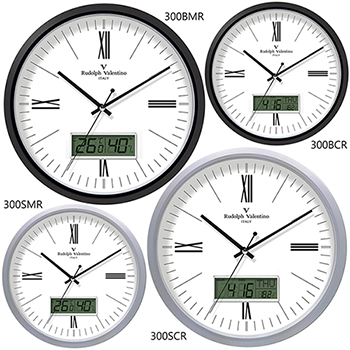 발렌티노 온도계습도계 무소음벽시계 300BMR/BCR/SMR/SCR