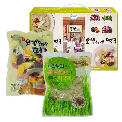 김수미 새싹보리 오색떡국떡 세트