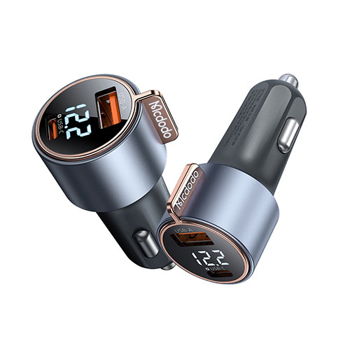 맥도도 75W 디스플레이 2포트 차량용 고속충전기 (C타입+USB-A타입)