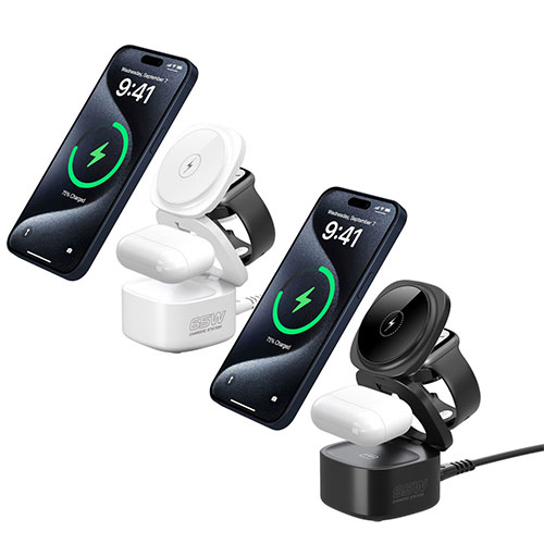 UM2 65W3in1 폴딩AC 1A1C올인원 무선 충전기