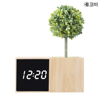 코비 대나무 LED 알람시계 BL70