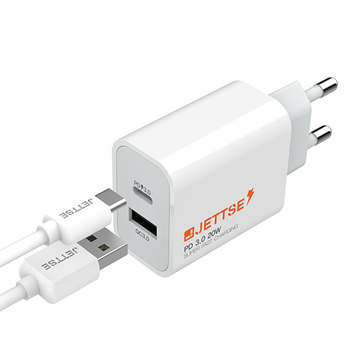 JETTSE 2포트 PD 20W 고속 충전기 JTS-U