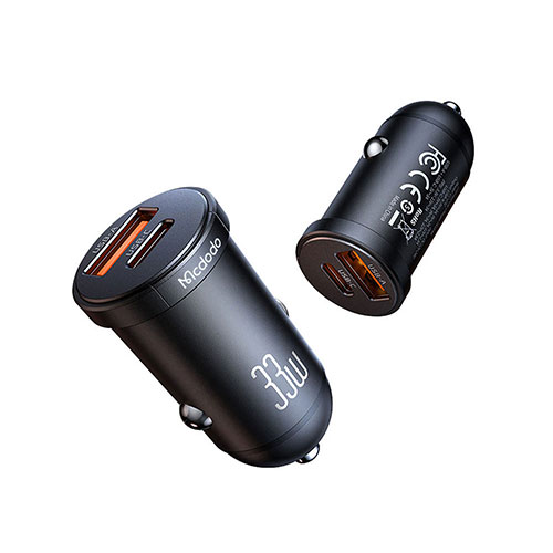 맥도도 33W PD 미니 2포트 LED 차량용 고속충전