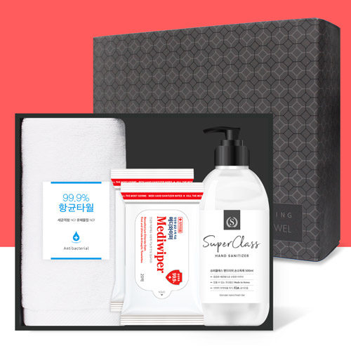 코로나 생활안심세트 V403 (항균타올1P + 손소독제 500ml 1P