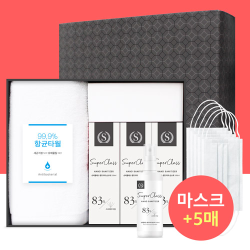 코로나 생활안심세트 VM103 (항균타올1P+손소독제100ml 3P +