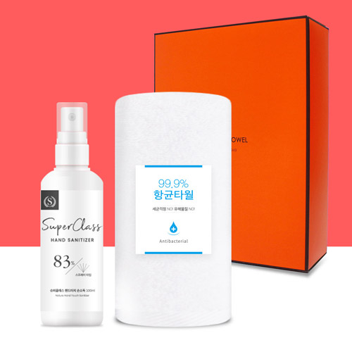 코로나 생활안심세트 V101 (항균타올1P + 손소독제100ml 1P)