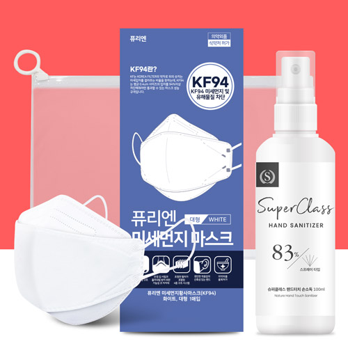 코로나 생활안심세트 VM105 (KF94마스크 1P + 손소독제100ml