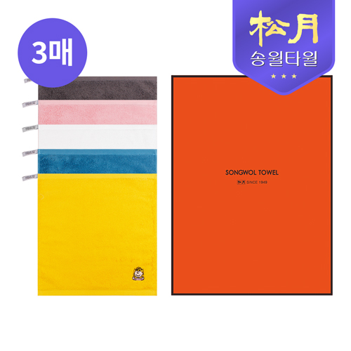 [송월타올] 스누피 피너츠 핸드타월34 3P 세트