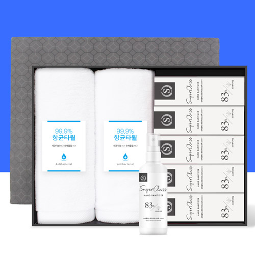 코로나 생활안심세트 V104 (항균타올2P + 손소독제100ml 5P)