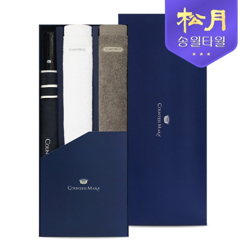 송월 40수 포인트40 타올 200g + CM 2단 폰지 바이어스 우산 