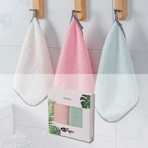 극세사 바이어스 고리 행주 25×25cm (2P)
