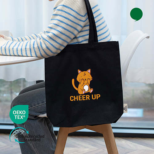 오코텍스리사이클 스탠다드 에코백 (중) 블랙 35cm*37cm*10cm