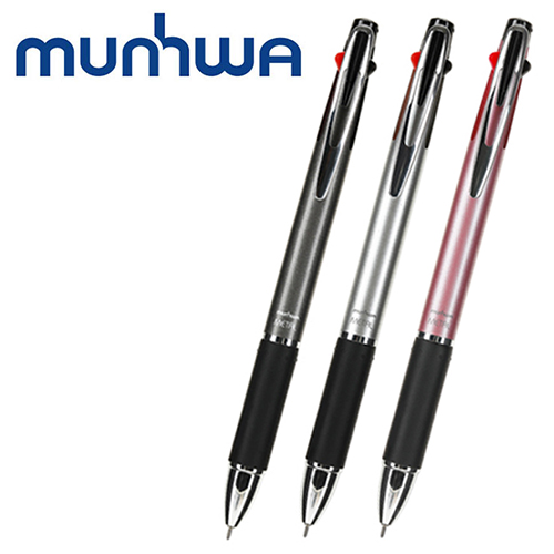 문화 메탈3색볼펜 에스 0.7mm